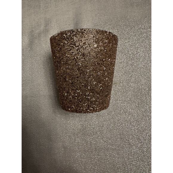 Z Gallerie Champagne Beaded Rose Gold Candle Votive Sparkly Makeup Brush Holder - Picture 1 of 6